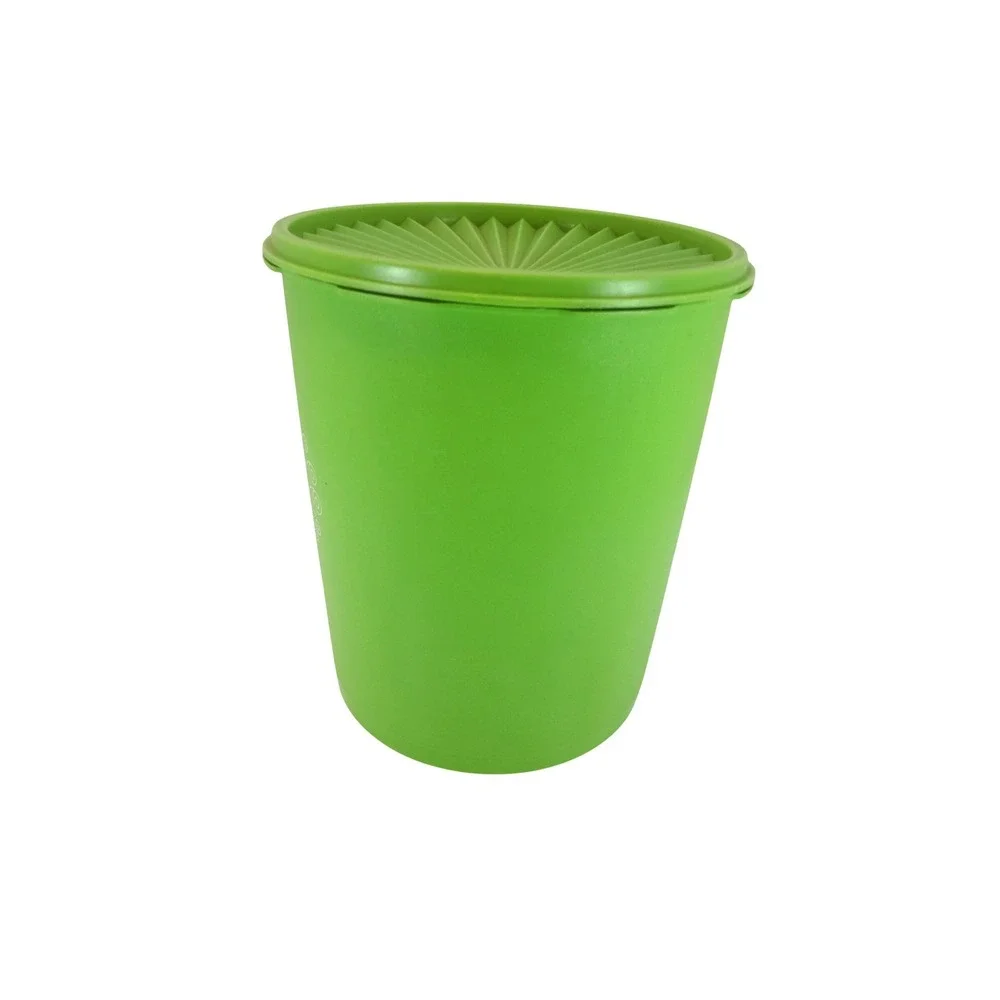 Tupperware Servalier Canister‎ 805-5 Green Excellent Sunburst Lid Vintage MCM